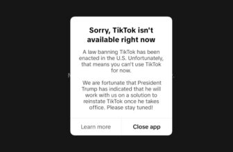 TikTok is not out there within the US