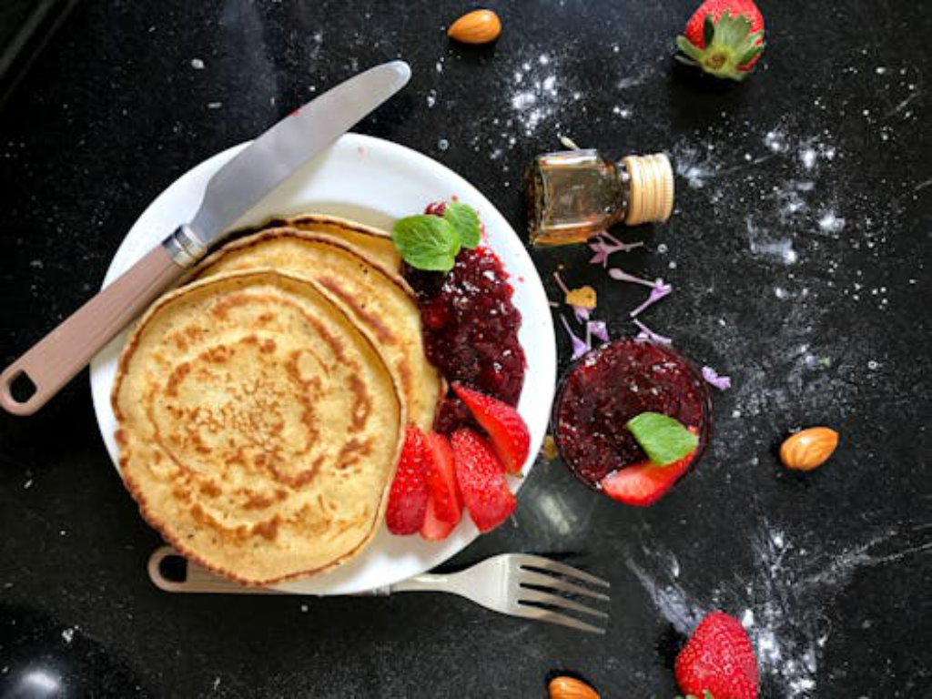 Pancakes made in air fryer kitchen appliance