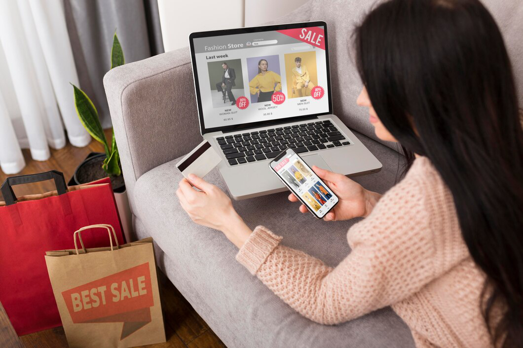 Person shopping online