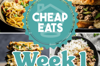 Low cost Eats Week 1 (Heat Climate)