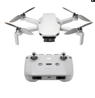 DJI Mini 4K drone with camera and 3-axis gimbal for aerial footage.