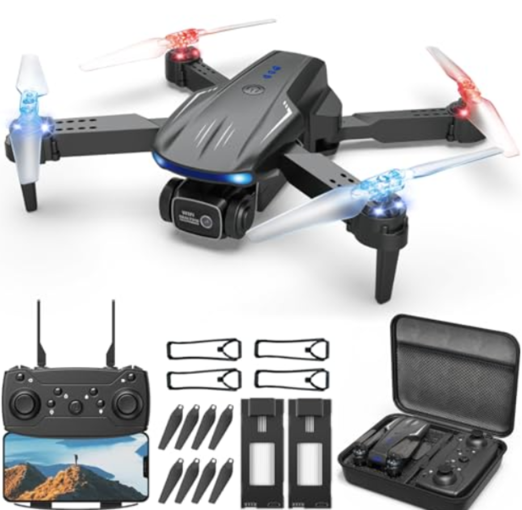 drone kit with dual batteries and accessories