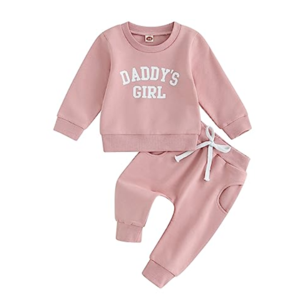 pink daddy’s girl pullover and jogger pants set