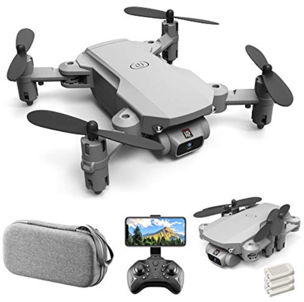 foldable drone with remote and travel case