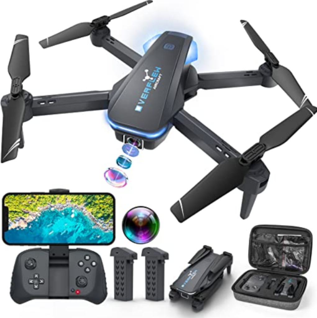 FPV GPS drone with smartphone-ready remote