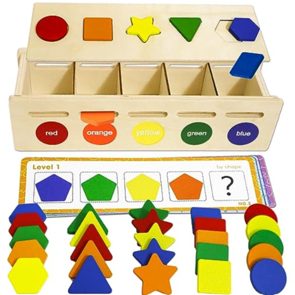 shape and color sorting box toy