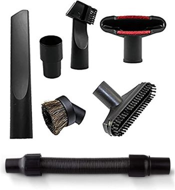 Vacuum Cleaner Attachments, Flexible Extension Hose, Brush Nozzle, Crevice Tools for 1 1/4-inch Shop Vacuum Car Detailing Kit