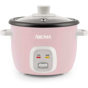 Aroma Housewares 4-Cup Rice & Grain Cooker – ARC-302NGP, Pink
