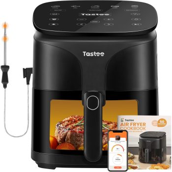 Tastee 8-in-1 Compact 5.5QT Digital Air Fryer with Smart Probe and One-Touch Presets