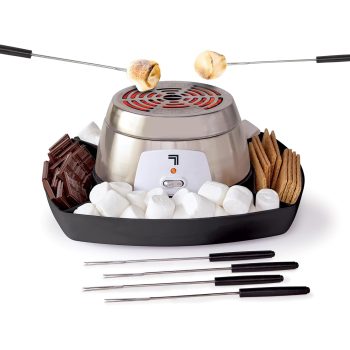 Sharper Image Electric S’mores Maker – Indoor 8-Piece Kit for Safe, Flameless Marshmallow Roasting