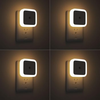 Sujeet Night Light, Night Lights Plug into Wall 4-Pack, Nightlight Plug in Night Lights, Dusk to Dawn Night Lamp Led Night Light for Bedroom, Bathroom, Hallway Warm White
