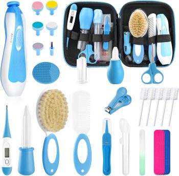 31-Piece Baby Healthcare and Grooming Kit – Electric Nail Filer and Complete Nursery Essentials for Newborns and Toddlers