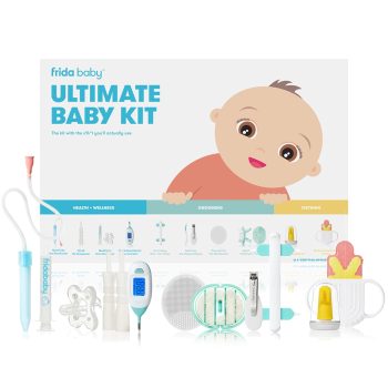 Frida Baby Ultimate Baby Kit – Complete Newborn Gift Set with Wellness, Grooming, Gas Relief, and Teething Essentials