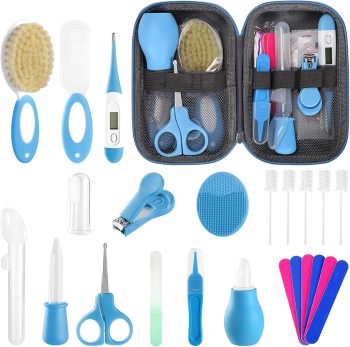 24-Piece Baby Healthcare and Grooming Kit – Complete Newborn Nursery Care Set for Daily Hygiene and Travel