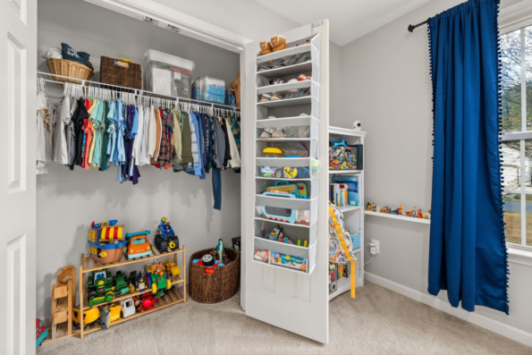 Organized toy rotation shelf