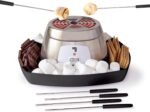 Sharper Image Electric S’mores Maker – 6 Marshmallow Roasting Sticks & Serving Tray Station| Indoor Smores Kit| Kids & Family Party Activity| Kitchen Gadget| Movie Night, Sleepover, Housewarming Gift